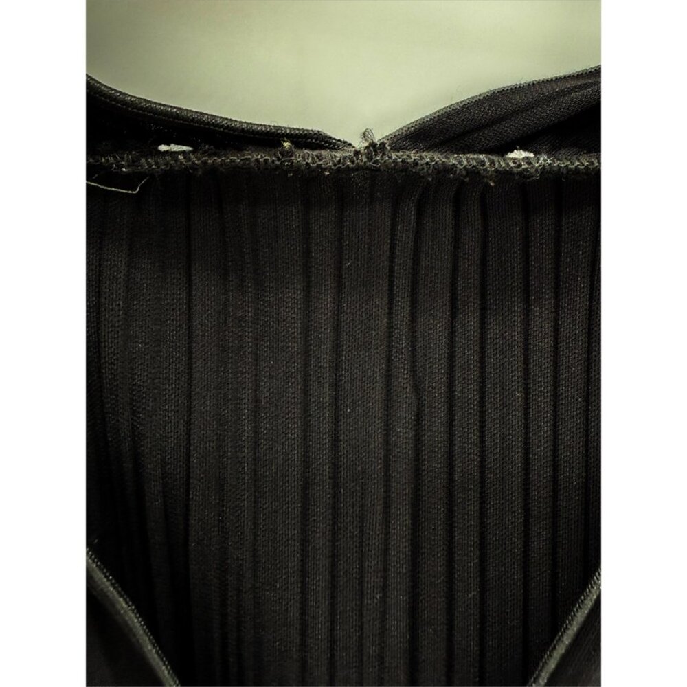 MAXMARA PLEAT V NECK LONG SLEEVE BLACK DRESS Tunic M - Picture 9 of 13